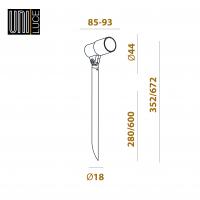 SPOT PLUS ZOOM 5 24V POLE 350
