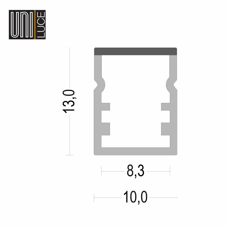 AL PROFILE IP UNI-S-10x13-IP65