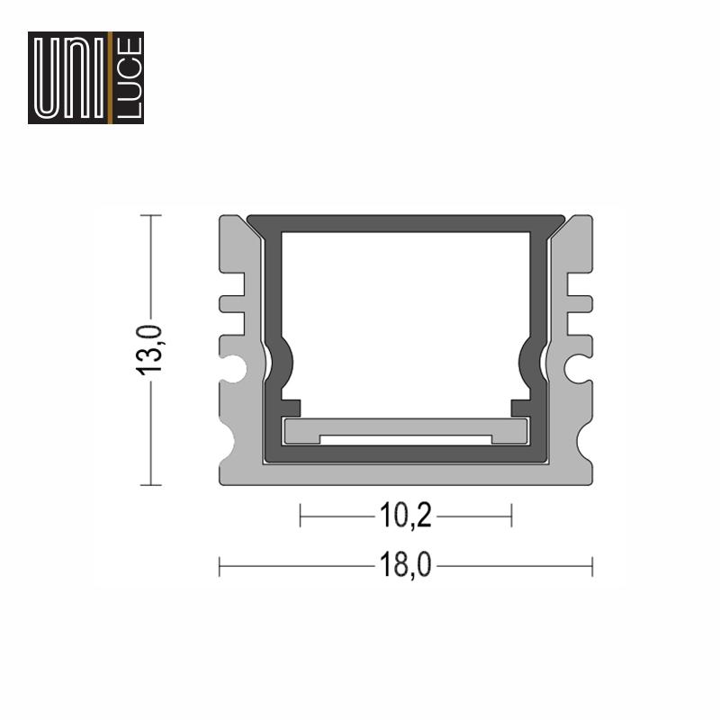 AL PROFILE IP UNI-S-18x13-IP65