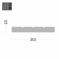 AL PROFILE MIDI UNI-S-20x2,5