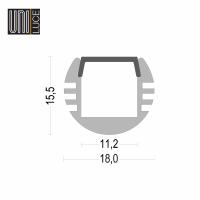 AL PROFILE TUBE UNI-T-18x15,5
