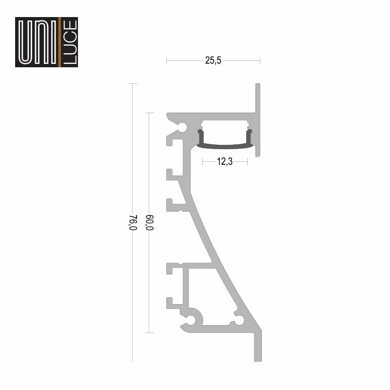 WALL PROFILE UNI-W-25,5x76